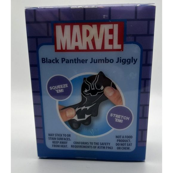 Marvel Black Panther Jumbo Jiggly By Ja-Ru Squeezy Gummy Feel - Picture 2 of 4